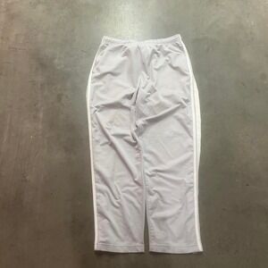 Y2K Nike silver and white stripe men's track pants‎ baggy skater wide leg xl